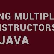 Java Working With Multiple Constructors Java 10