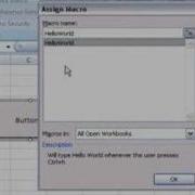 Excel 2007 Assign A Macro