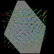 Example 3d Vector Field With Plane Slicing Through