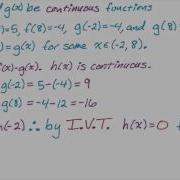 Using The Intermediate Value Theorem Examples