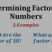 Ex 1 Determine Factors Of A Number