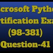 Python Certification Exam Question 41