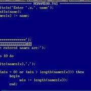 Turbo Pascal Programming 46 Minimum And Maximum In An Array With Strings