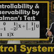 1 Controllability And Observability By Kalman S Test In State Space Analysis