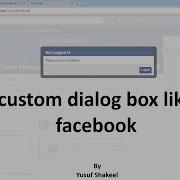 HTML5 Create Custom Dialog Box Like Facebook