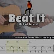 Beat It Michael Jackson Fingerstyle Guitar TAB Chords Lyrics