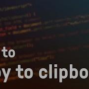 Copy To Clipboard With Javascript