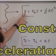 01 Motion With Constant Acceleration In Physics Constant Acceleration Equations