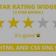 Star Rating Widget Using HTML CSS CodingNepal