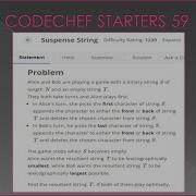 CODECHEF Starters 59 Contest Suspense String Problem Algorithm With Solution In Tamil