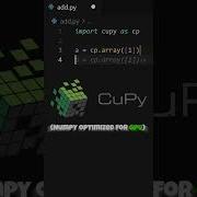 I Made My GPU Do 1 1 Cupy Numpy Python