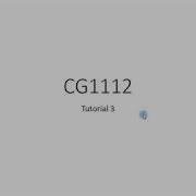 CG1112 Tutorial 3