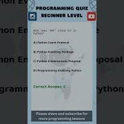 Programming Quiz Beginner Level Python Ai Machinelearning Datascience Coding Genai