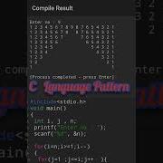 C Programming Pattern C Language Programs C Language Number Pattern Shorts