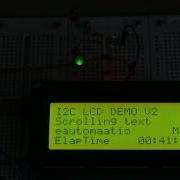 Arduino I2C LCD Scrolling Text Toggling LEDs