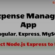 Connect Node Js Express To MySQL Database 2 Expense Manager App Angular Express MySQL