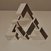 Drawing Impossible Object Penrose Triangle 3D Drawing Timelapse