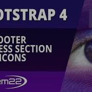 Bootstrap 4 Basics Pre Footer Address Section With Icons