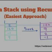 Sort A Stack Recursion Programming Tutorials