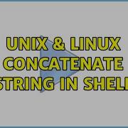 Unix Linux Concatenate String In Shell