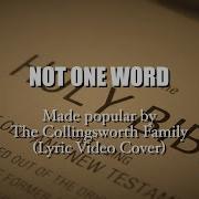 Not One Word Lyric Video Cover Southern Gospel Accompaniment Track Demo