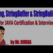 String StringBuffer StringBuilder For JAVA Certification Interviews By Durga Sir