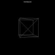 Cube Wireframe Rotating