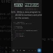 Write A Java Program To Divide Two Numbers And Print On The Screen Java Program Coding Java