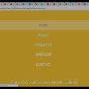 Pure Css Full Screen Menu Overlay
