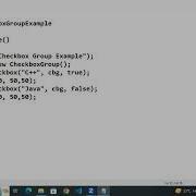 Java AWT CheckboxGroup Control With Example