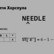 Horspool Algorithm For Substring Search