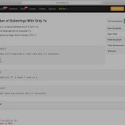 Number Of Substrings With Only 1s Java Solution Leetcode 1513