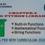 CLASS XII USING PYTHON LIBRARIES PART 2 CLASS XII CHAPTER 4 CLASS XII CHAPTER 4 PART 2