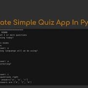 Create Quiz Application In Python