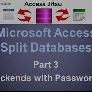 Microsoft Access Split Databases Backend Passwords