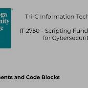 IT 2750 If Statements And Code Blocks