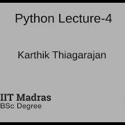 Python Lecture 4