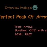 Perfect Peak Of An Array