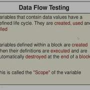 SQA Unit II Control Flow And Data Flow Testing Zoom Class