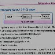 Input Processing Output Model And Chart Computational Thinking And Algorithms Chapter 2