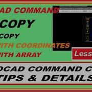 Autocad Copy Command Copy With Coordinates Copy With Array