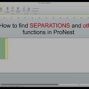How To Find Separations Function In ProNest
