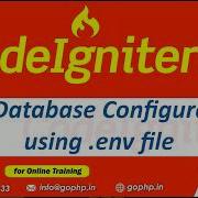 20 Database Configuration By Using Env File CodeIgniter 4 Tutorials