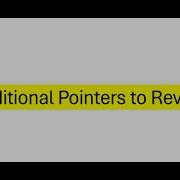 Additional Pointers To Review