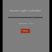 Screen Light Controller HTML CSS JavaScript Video