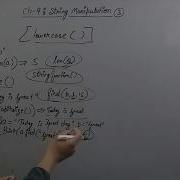 String Manipulation Class 11 Computer Science With Python Video 3
