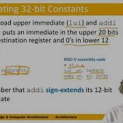 DDCA Ch6 Part 5 RISC V Immediates Constants
