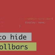 CSS Tips Tricks How To Hide Scrollbars On Div Elements
