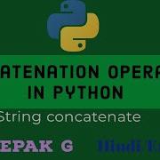 Concatenation Operator String Concatenate O Level Deepak G Hindi English