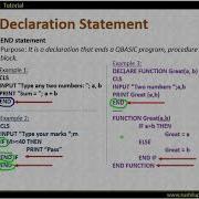 END Statement In QBASIC
